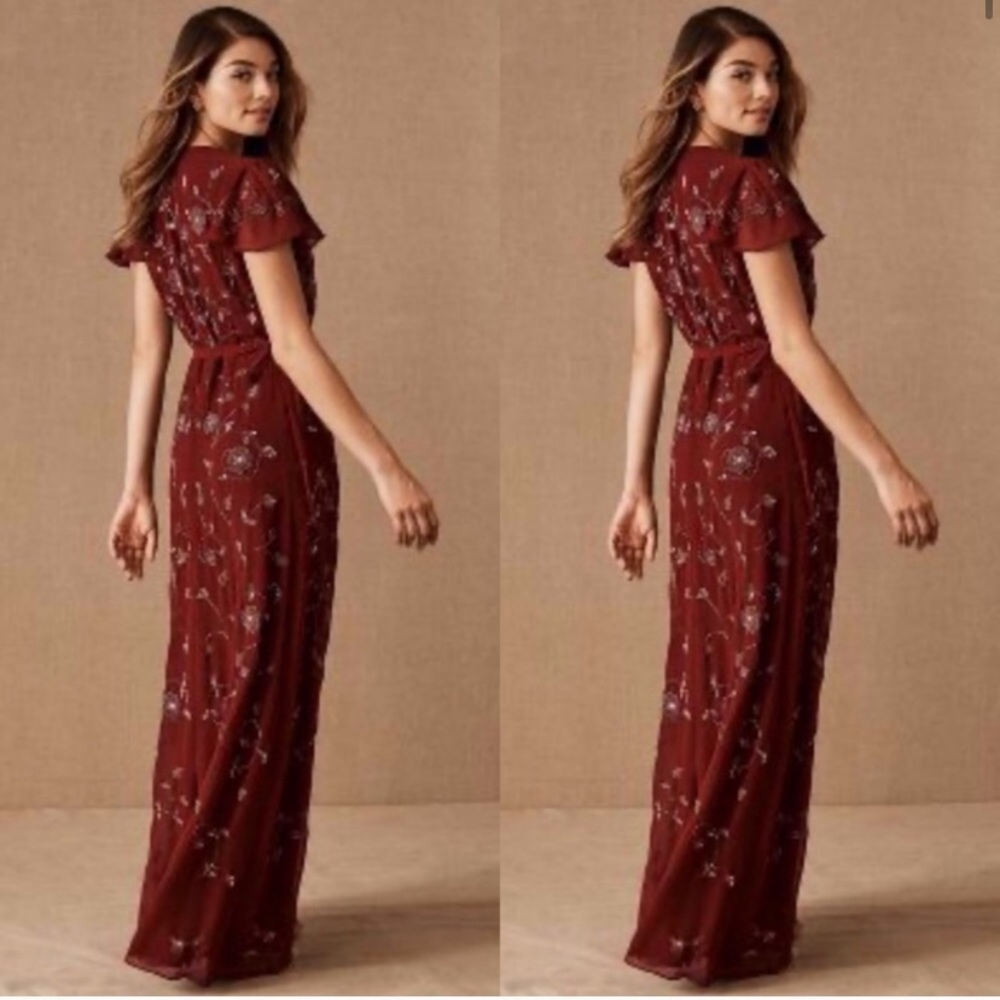 BHLDN Plymouth Wrap Dress RED NWT